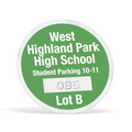 Round Clear Inside Parking Permit (2 1/2" Diameter) Permit (2 3/4"x2 3/4")